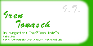 iren tomasch business card
